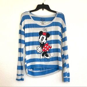 Disney Minnie Mouse Striped Long Sleeve Shirt